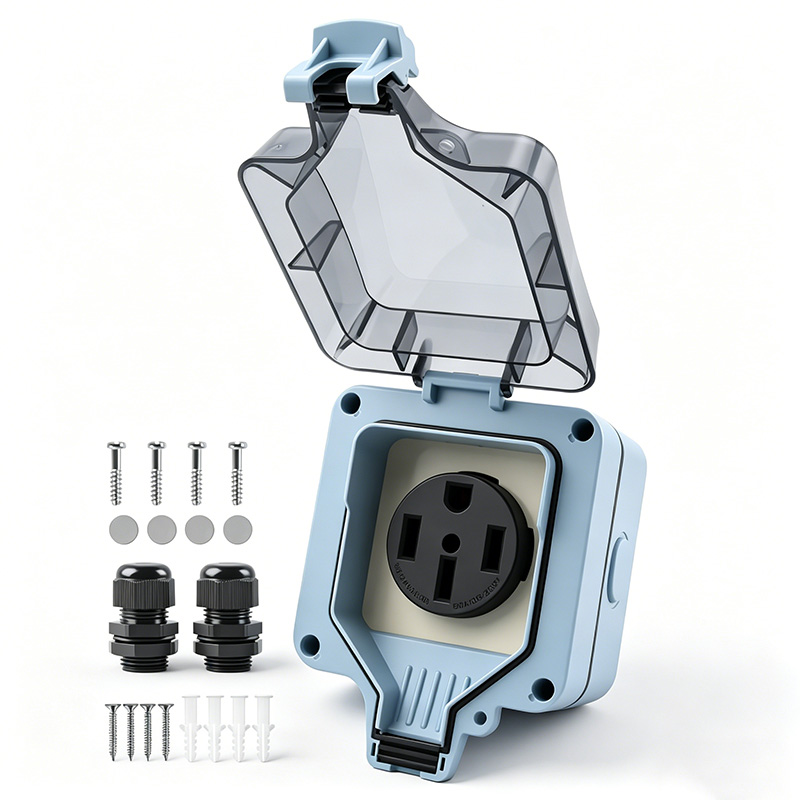 Outdoor Power Socket Cover - Outdoor Power Outlet Box Waterproof IP66