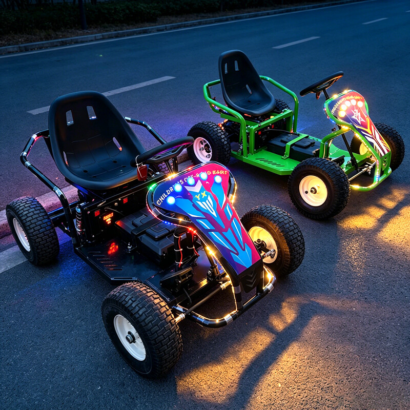 Outdoor Power Wheels - Kids Electric Go Kart, Battery-Powered Bumper
