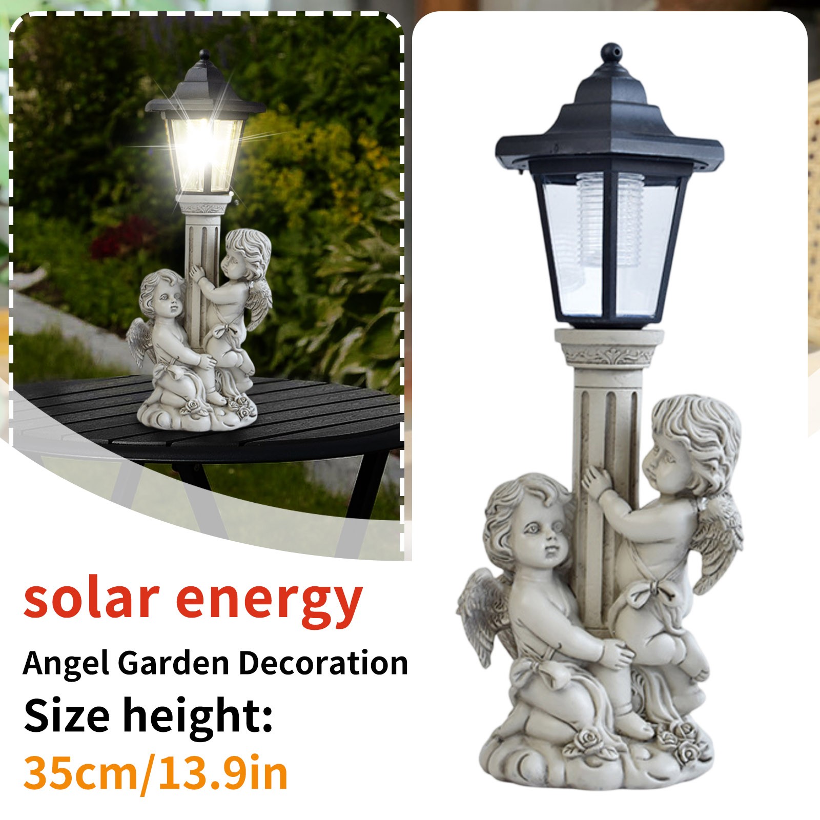 Garden Angel Statue Solar Post - огляд і ціна Outdoor Power Post