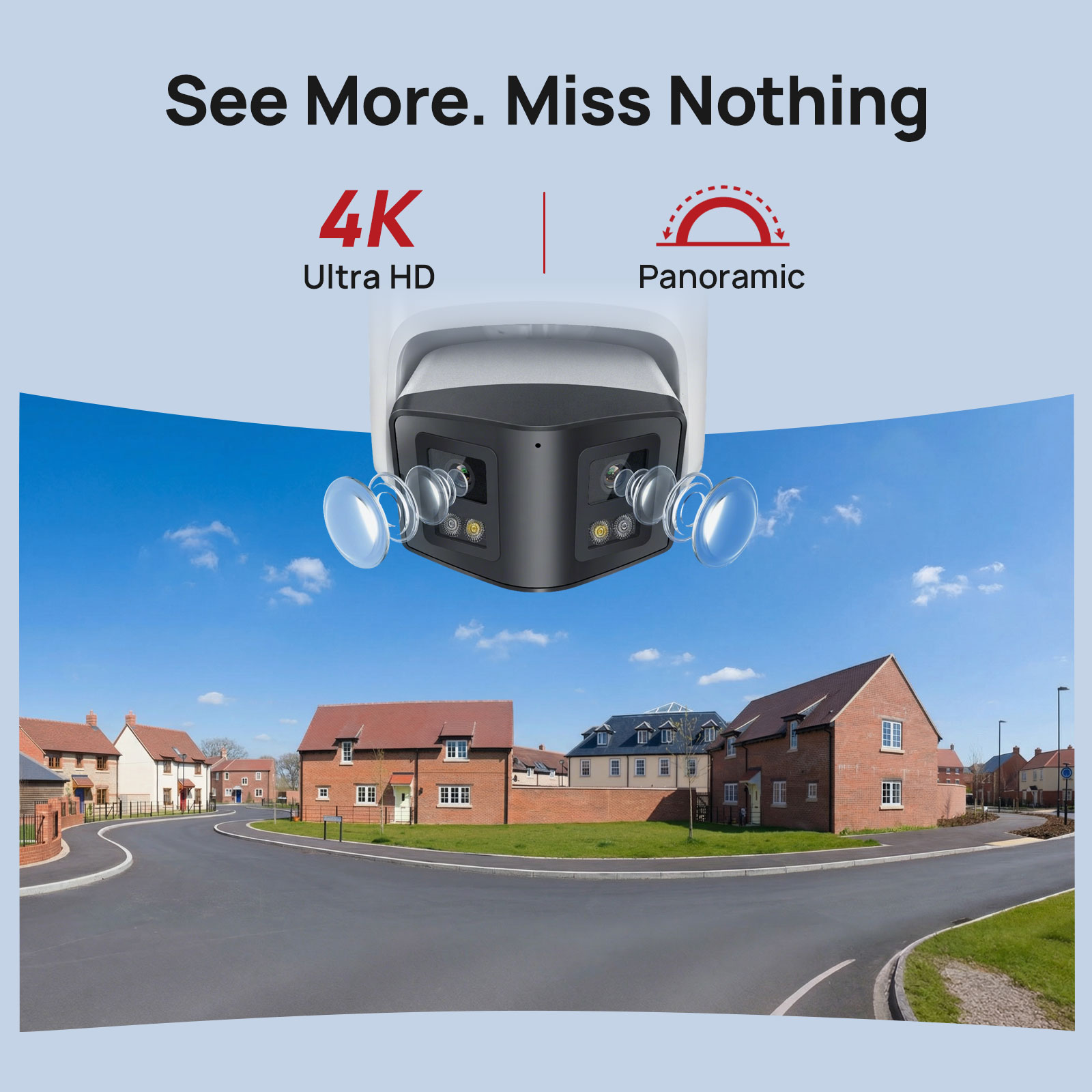 Vikylin 8MP Panoramic Smart Du - огляд і ціна Outdoor Power Post