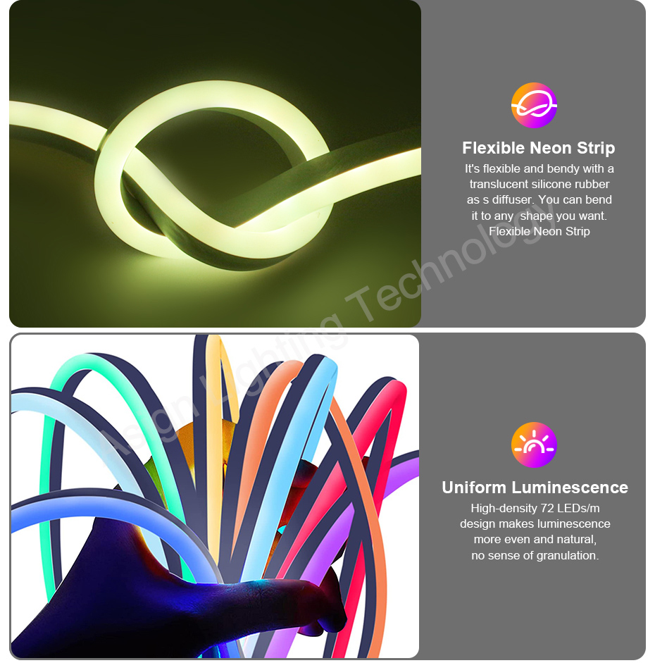 220V RGB LED Neon Strip with E - огляд і ціна Outdoor Power Strip Weatherproof