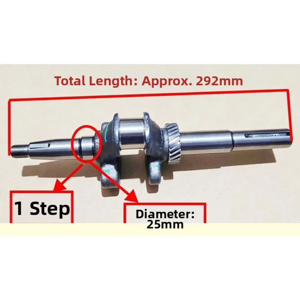 Crankshaft Dual Keyway 292mm L - огляд і ціна Garden Tiller Mini