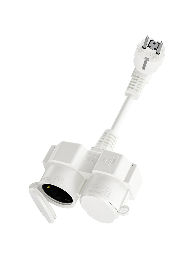 EU Extension Cable with 2 Schu - огляд і ціна Outdoor Power Socket Cover