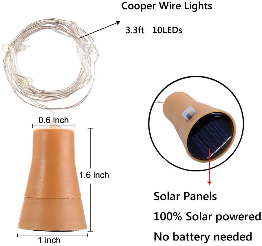 Solar Wine Bottle Led String F - огляд і ціна Outdoor Power For Wedding