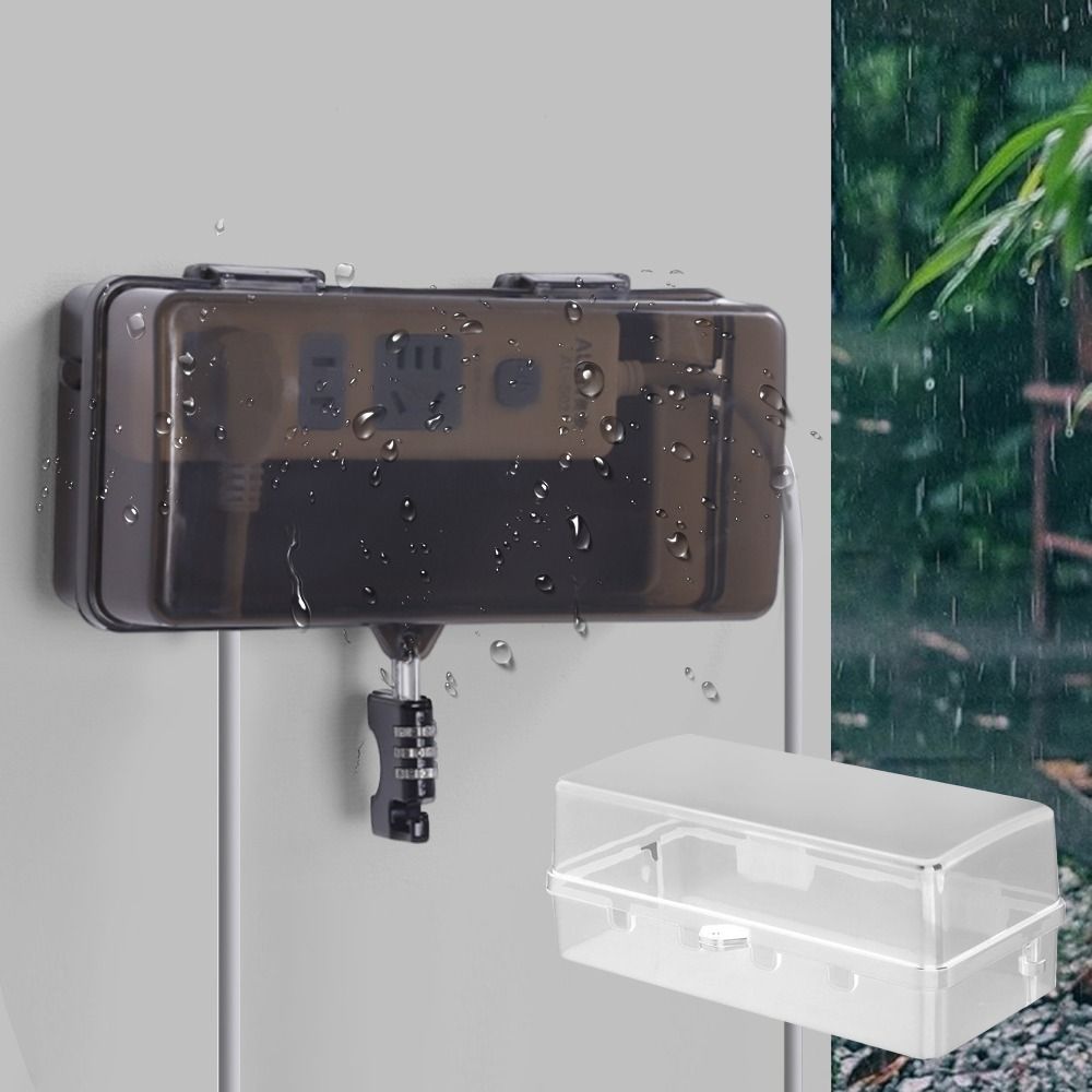 Portable Plastic Plug Box Anti - огляд і ціна Outdoor Power Socket Cover
