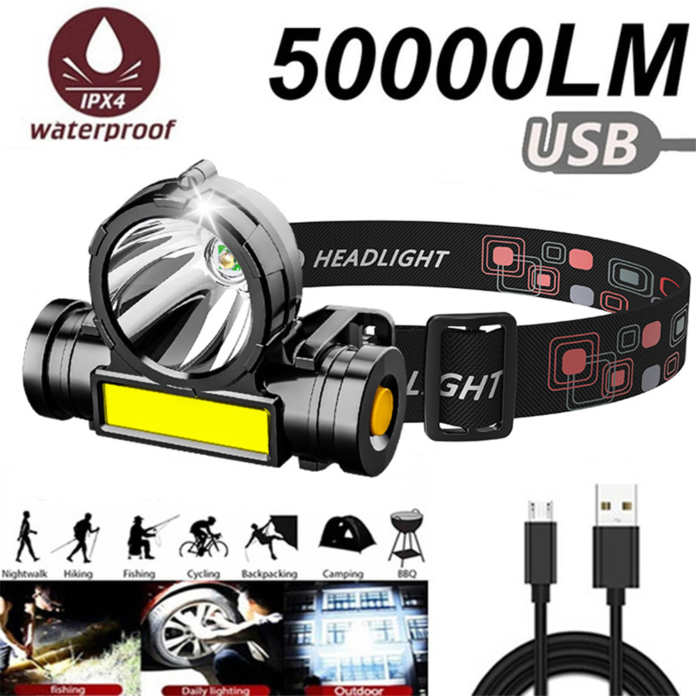 USB LED Rechargeable COB Headl - огляд і ціна Outdoor Power Source