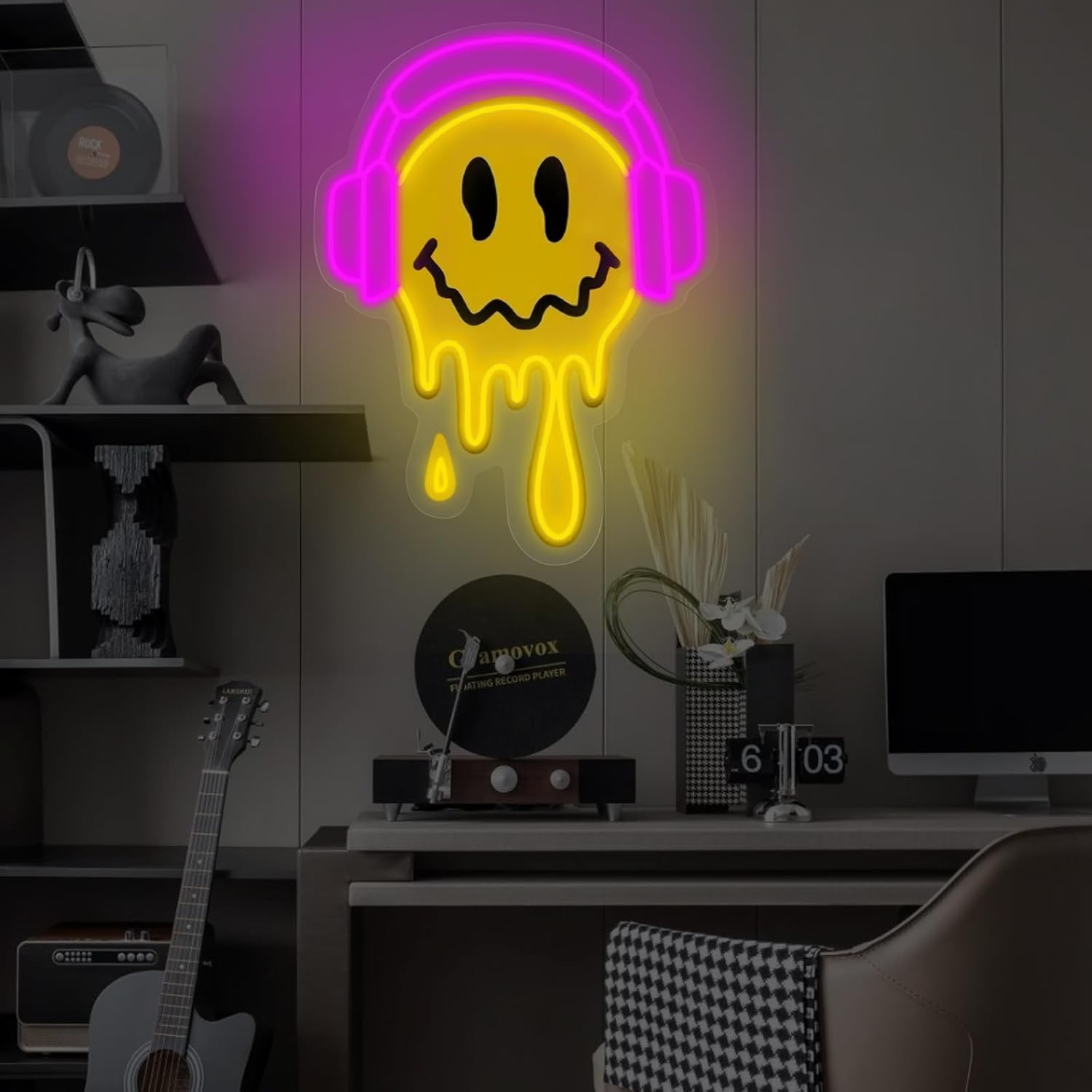 Smile Face Neon Sign Art Wall  - огляд і ціна Outdoor Power For Wedding