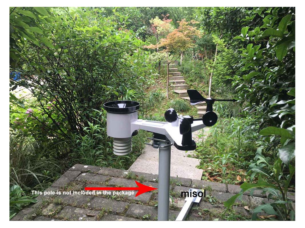 MISOL WiFi Weather Station wit - огляд і ціна Outdoor Power Tower